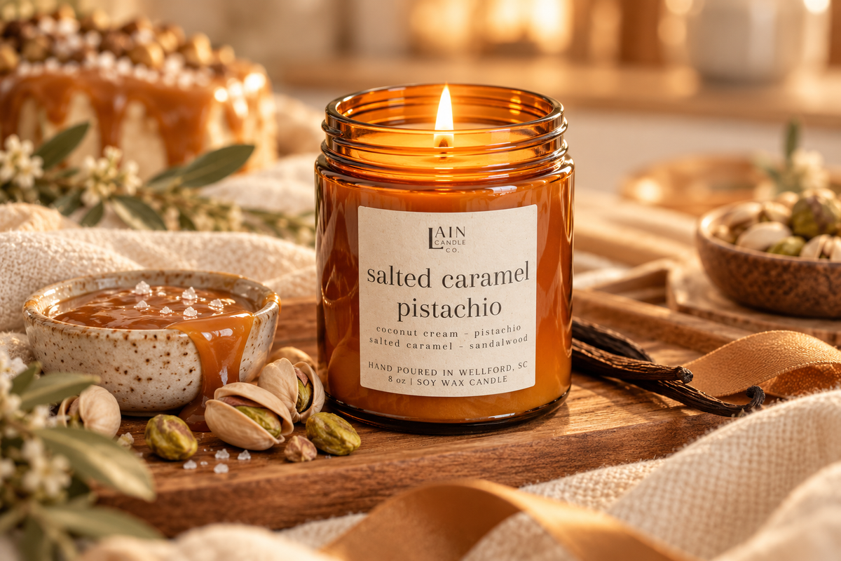 Salted Caramel Pistachio Candle