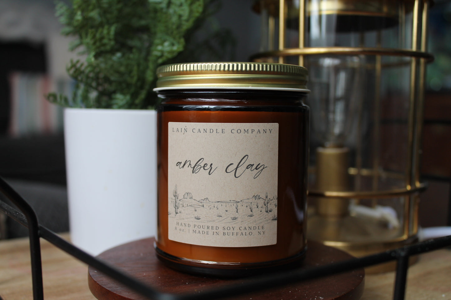 Amber Clay Candle